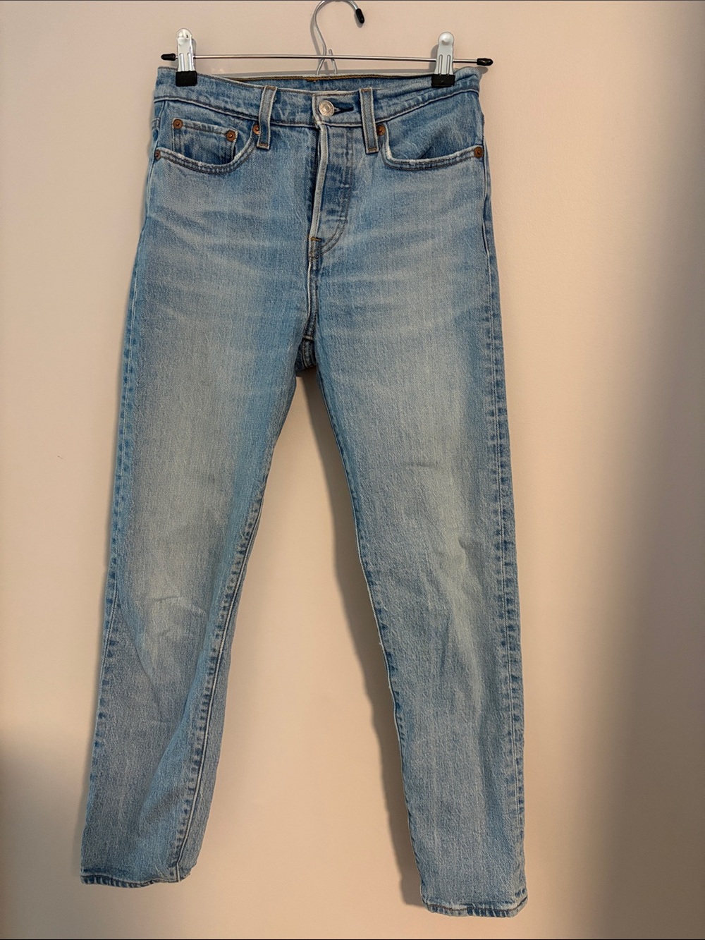Levi Wedgie Light Wash Straight Leg Jeans